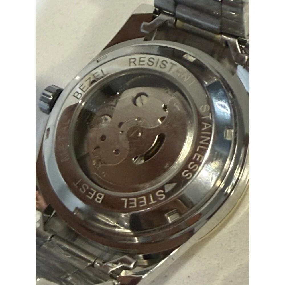 FNGEEN 6612-1 Men’s Automatic Watch 40mm Two-Tone Black Dial Date New
